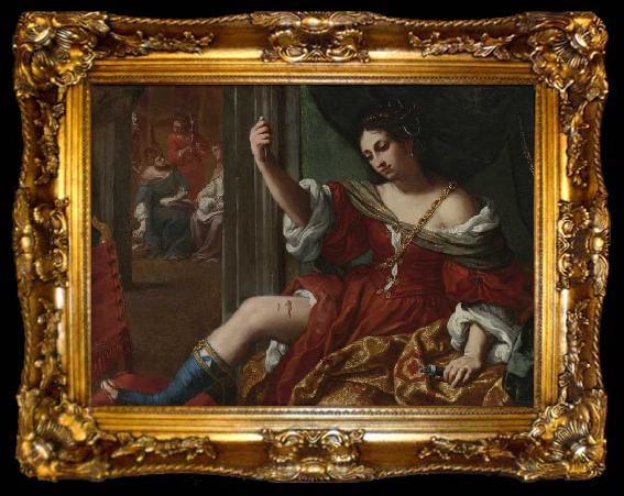 framed  Elisabetta Sirani Portia wounding her thigh, ta009-2